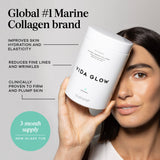 Vida Glow Natural Marine Collagen Original Glass Tub