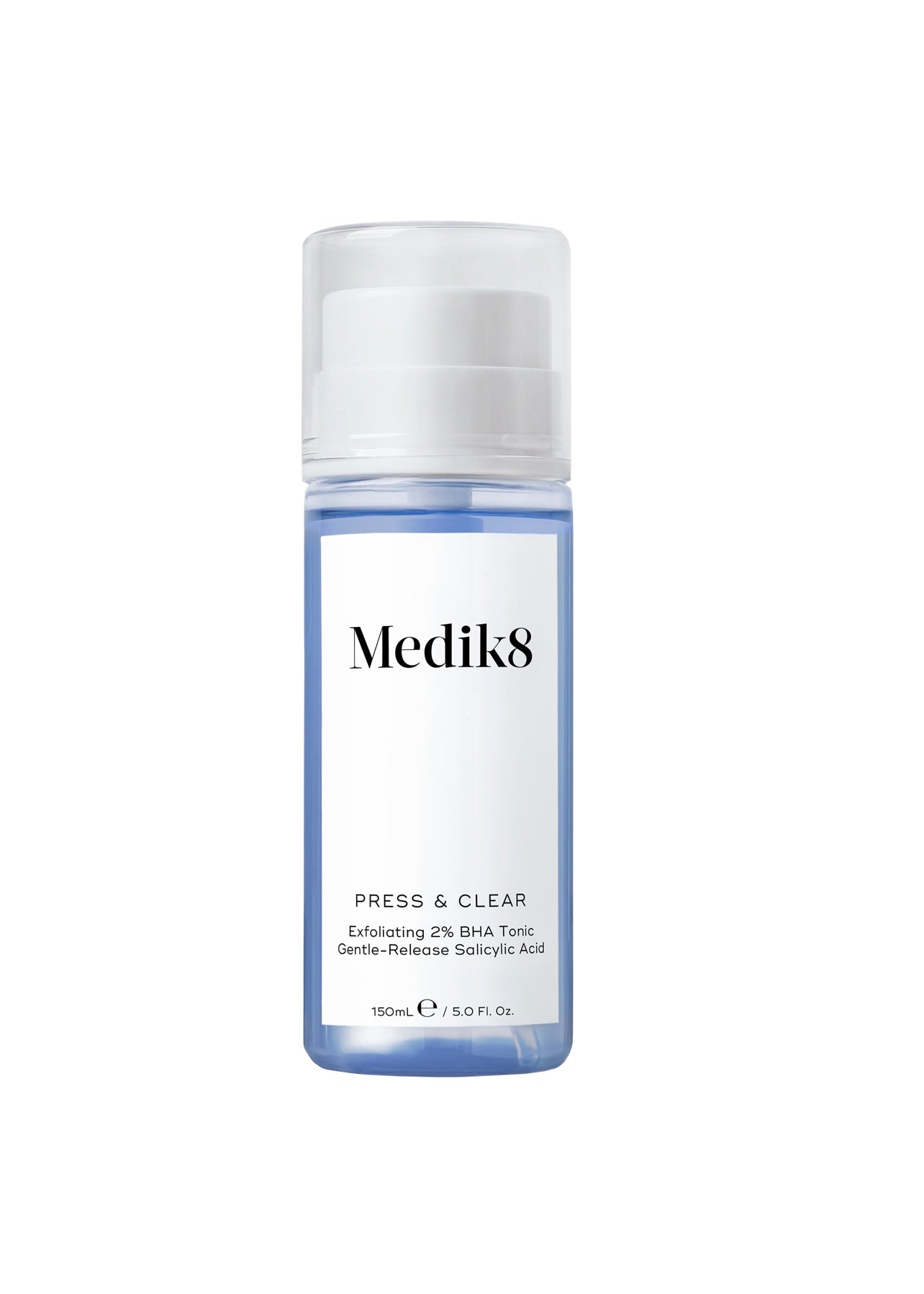 Medik8 Press & Clear Exfoliating 2% BHA Tonic Gentle-Release Salicylic Acid 150ml